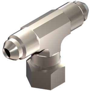 RF6947 (F6947) <br />1/4" Tube Both Ends With 1/4" Swivel Nut Branch